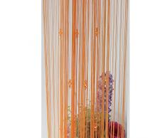 100 x 200 cm String Vorhang Perlen Wand Fransen Fenster Raumteiler Rollo für Hochzeit Kaffee Haus Restaurant Teile Kristall Quaste Bildschirm Home Dekoration 2m x 1m(78 H x 39 W) Orange