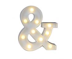 Sunnyglade Weißes Festzelt LED Alphabet Lichterkette arabische Ziffern für Party Zuhause Bar Hochzeit Dekoration Alphabet Wanddeko Buchstabenbeleuchtung &