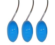 Daniel s Bath & Beyond 12-teilig rund Ball Dusche Haken, blau, 5,1 x 3,8 cm