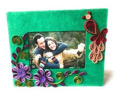 NWAC Bilderrahmen, einzigartig, dekorativ, handgefertigt, für Familie, kühles und kreatives Bild, Organizer für den Raum, Schreibtisch, Bildgröße 10 x 15 cm Design Ii