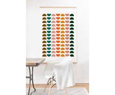 Society6 Juni Tagebuch Retro Geometrien Kunstdruck und Aufhänger, 45,7 x 61 cm, Mehrfarbig 30x30 Mehrfarbig
