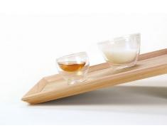 Yamako 32391 Serviertablett aus Holz, rechteckig, Rutschfest