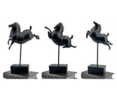 Bellaa 24261 Pferdefiguren auf Ständer Tang Dynastie Tischdeko Tischdeko Tischdeko Tischdeko Tischdeko Antik Schwarz