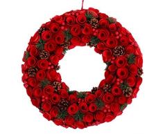 Buchsbaum Weihnachten Kranz 50,8 cm W/Natur Holz Handarbeit Fall Winter Festival Dekorative Vorne Tür Kamin Mauer Dekoration Innen und Außenbereich Home D ¨ ¦ COR Peki-018