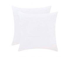 The White Petals Kissenbezug, SAMT, 2 Stück 18x18 inch weiß
