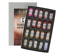 Jack Richeson Hand gerollt Weiche Pastellkreiden Hochformat: Werte 3–4, 20-teilig