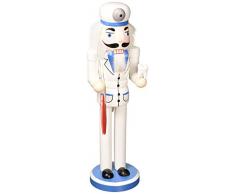 Santas Workshop Dentist Nutcracker Nussknacker, blau/weiß, 14 Tall