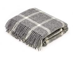 Moon Wolldecke Traditionell Windowpane Grey