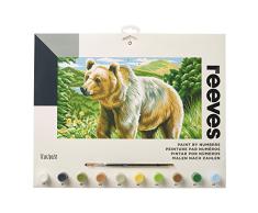 Reeves Malen nach Zahlen, Papier, Bär, Tiere der Welt