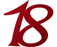 Petras Bastel News Streudeko, Fliz, Bordeaux, 18 x 12 x 3 cm, 25-Einheiten