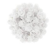 Pure Garden Real Touch Kunstblumen für Zuhause, Hochzeit, Braut/Babyparty, Mittelstück, mehr, 50-teiliges Set N/A weiß