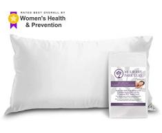 Mulberry Park Seide – Deluxe 22 Momme 100% Reine Maulbeere Charmeuse natürliche Bettwäsche – Öko-Tex-Zertifiziert King Pillowcase (20 x 36) weiß