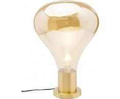 Kare Design Tischleuchte Pear 53cm, besondere Tischlampe in Form einer Birne, runde Schreibtischlampe, Nachttischlampe mit goldenem Sockel, (H/B/T) 53x40x40cm