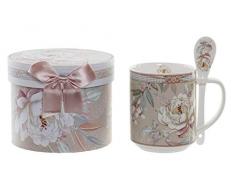 Item Int SM-165785 Geschenkbox Frühstücksset Blumen Porzellan