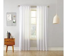 Sun Zero Gardine mit Schlaufenschal No.918 Marley Vorhang-Paneel 40 x 84 weiß
