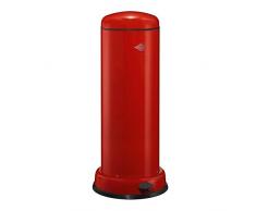 Wesco AbfallSMLR Big Baseboy Abfallsammler, Edelstahl, Rot, 38 x 38 cm