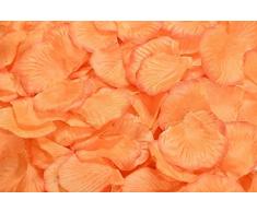 Lothringen Hochzeit Tisch Dekoration Seide Rosenblätter Blumen Konfetti hellorange