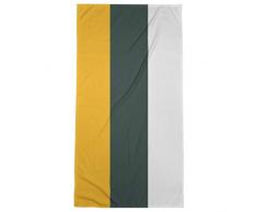 ArtVerse NFS Bay Football Stripes Strandtuch, Poly/Baumwolle, 36 x 72 cm, Grün