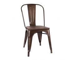 Design Lab MN LS-9000-2-RMTW Dreux Rustikaler Stapelstuhl aus Ulmholz, Elm, matt, Braun, 2 Stück