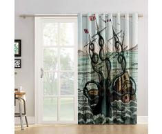 Futuregrace Fenster-Dekoration, Marmor, Verdunkelungsvorhänge, freies Muster, für Wohnzimmer, Schlafzimmer, Verdunkelung von Fenstern und Vorhängen für Schiebetüren von Glastüren Zuhause oder Büro 52 W By 45 L Fge9759