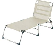 fiam 038TX BIBE Gartenliege aus Aluminium, 73,5 x 217 x 45 cm, Weiß/Beige