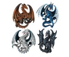 Pacific Giftware Dragon S Lair Ruth Thompson Set von 4 Collectible Skulpturale Drachen Kühlschrank Magnete Geschenk Decor