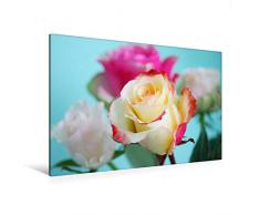 Premium Textil-Leinwand 120 x 80 cm Quer-Format Rosenstrauß | Wandbild, HD-Bild auf Keilrahmen, Fertigbild auf hochwertigem Vlies, Leinwanddruck von Gisela Kruse