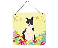 Carolines Treasures Ostereier Russo European Laika Spitz Metalldruck, 15,2 x 15,2 cm, Mehrfarbig