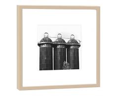 COGNOSCO - Fotografie im Holzrahmen: Landschaftspark Nord Duisburg - Fotodruck - Format 27 x 27 cm - Rahmenfarbe beige - Hochwertiges Wandbild, Geschenkidee oder Souvenir aus der Ruhrregion