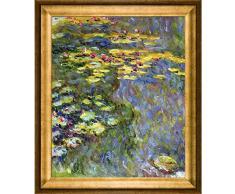 Handbemalt von Claude Monet-Lilies Gerahmte Ölgemälde, 20 x 24