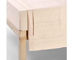 Don Baumwolle Hohlsaum Bettwäsche, Baumwolle, Beige, Einzelbett, 105 x 4.5 x 40 cm