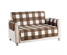 Quick Fit Alba Sitzbezug, wendbar, wasserfest, Mikrofaser, Taupe-Chocolate, Loveseat Cover