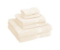 Superior Handtuch-Set, ägyptische Baumwolle 6PC Set eierschalenfarben