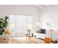 Ultra Premium weiß 2 1/5,1 cm (6,3 cm) Zoll Faux Holz Raffrollo 121,9 cm Zoll lang – Custom Schnitt Breite Schnelle Lieferung, weiß, 35 1/8 x48