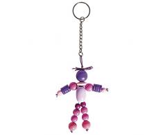 Rayher 75538000 Bastelset: Schlüsselanhänger, 19tlg.,18 cm, Holzpüppchen Mia, SB-Btl 1 Set