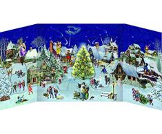 Coppenrath Adventskalender Winterdorf mit Einschiebefiguren 68 x 30 cm