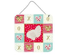 Carolines Treasures White Holland Turkey Love Türaufhänger, Wanddekoration, Mehrfarbig