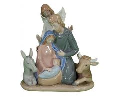 Cosmos Gifts 10528 Keramikfigur, Engel mit Heiliger Familie, 17,78 cm