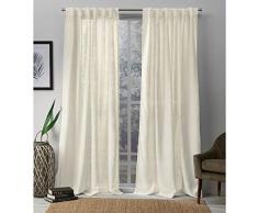 Exclusive Home Gardinen Bella Fenstervorhang mit verdeckter Schlaufe 54x96 elfenbeinfarben