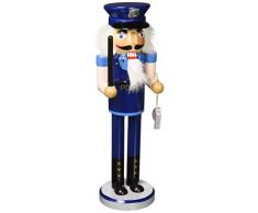 Santas Workshop Policeman Nutcracker, 14 Tall, Blue/Black