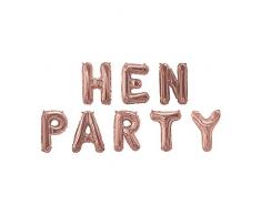 Folienballons - Roségold - HEN PARTY