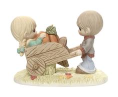 Precious Moments Paar mit Schubkarre Figur