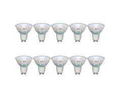 UMI by Amazon GU10 MR16-Strahler, LED-Lampe, 4,5 W (entspricht 50 W), 15.000 Stunden, Glas, warmweiß (2700 K) - 10er-Pack