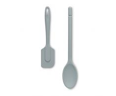 Zeal JSET4B Kochlöffel und Pfannenwender, antihaftbeschichtet, Silikon, Zartblau