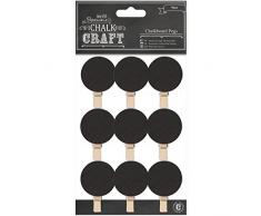 Papermania 9-teilig, Kreidetafel Kreis Wirbel, Schwarz