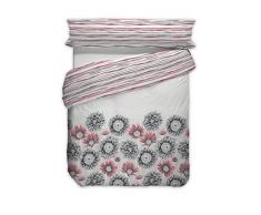 Stilia Dolce Bettwäsche, Bettbezug, Kopfkissenbezug, Spannbettlaken, (135 x 220 cm), Korallenrot, 220 x 220 cm