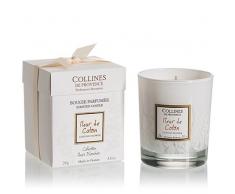 Collines de Provence Duftkerze, 250 g, Baumwollblüte, transparent, 8,8 x 9 x 10,7 cm