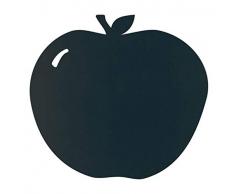 SECURIT Kreidetafel Apfel inkl. 1 Kreidestift und 4 Klettverschlusskleberstreifen zur Wandbefestigung, Black, 31.6x29.1cm