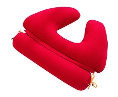 ZZ Lighting 2-in-1 Nackenkissen und U-förmiges Kissen 45cm(17.7in) L*25cm(19.8in) W rot