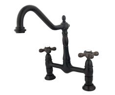 Nuvo Elements of Design es1175ax New Orleans Spültischmischbatterie 20,3 cm Center Brücke Küche Wasserhahn, 8-1/5,1 cm Öl eingerieben Bronze